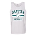 thumbnail image 2 of Wild Bobby City of Seattle Baseball Fantasy Fan Sports Men's Tank Top, White, XX-Large, 2 of 6