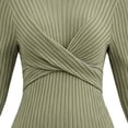 thumbnail image 5 of UKHCCC Women's Maternity Fitted Dress, Long Sleeve Twist Front Stretch Sheath Pregnancy Dress, Mid-Length Casual Dressy Style, 5 of 8