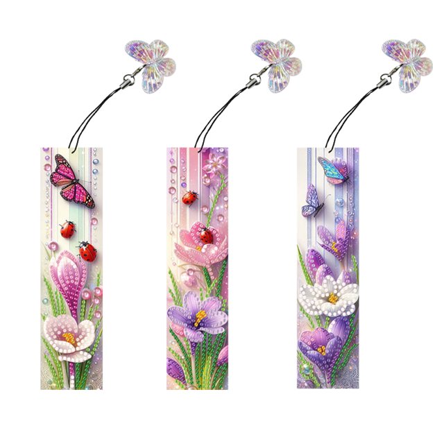 Marcador Arte Diamantes Con Marcadores Diy Colgantes Kits Pintura 3pcs Flores Forma Especial para Hadas Kit Adultos Principiantes