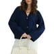 thumbnail image 2 of CORIRESHA Women's Thick Comfort V-Neck Pocket Ribbed Knit Button Sweater Cardigan, 2 of 4