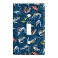 thumbnail image 1 of Salt Water Game Fish Fishing Ocean Compass Plastic Wall Decor Toggle Light Switch Plate Cover, 1 of 4