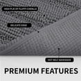 thumbnail image 4 of Easy-Going Luxury Chenille Striped Pattern Bath Mat, 18x25 in, Soft Plush Bath Rug, Absorbent Bathroom Rug, Non Slip Perfect Carpet Rugs for Shower, Bedroom, Front Door, Entryway (Gray), 4 of 7