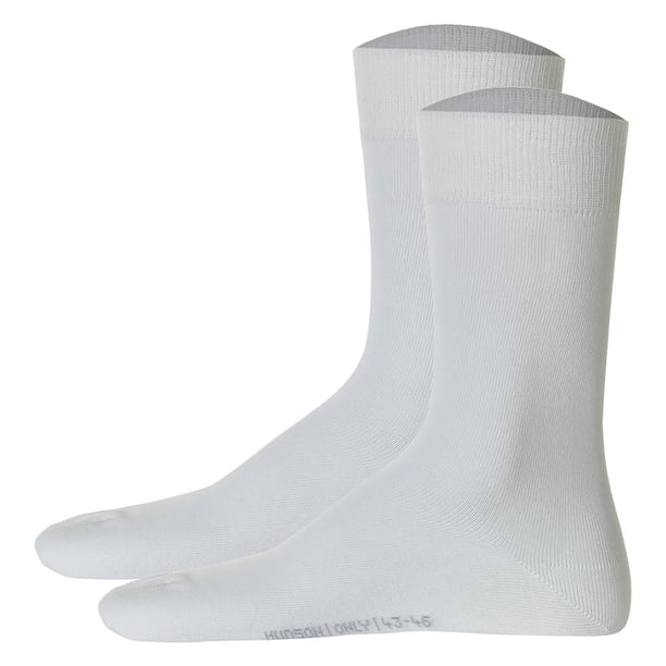 Hudson 2 pares de calcetines de hombre - Only 2-pack, calcetines cortos, cintura cómoda, Unicolor Blanco 39-42