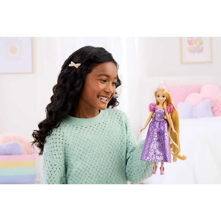 disney princess rapunzel doll with dress and accessories Disney Princess Enchanted Stories Rapunzel Fashion Doll with Sparkling Dress [Walmart Exclusive]