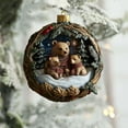 thumbnail image 4 of Luxcidy Bear Family Christmas Ornament, Personalized Family Ornament, Black Bear Family of 3 Ornaments for Christmas Tree Decor, Family Home Decor, Gift for Parents(B), 4 of 6