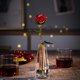 thumbnail image 1 of JM Flor de rosa roja de cristal rosa con hojas verdes Florero de cristal para aniversario/esposa, regalos románticos eternos para su día de San Valentín/aniversario/boda JM, 1 of 3