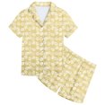 thumbnail image 3 of Gaexia Girls Pajamas Silky Pjs for Girls Valentine's Day Satin Sleepwear 2 PCS Button-Down Top and Shorts for Kids Girl Pajamas, 3 of 4