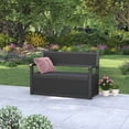 thumbnail image 4 of Bifanuo 70 Gallon Storage Bench Deck Box for Patio Furniture with Armrest Bench Outdoor Storage Water-Resistant Deck Box for Garden Tools,Pool Storage and Outdoor Cushions,Black, 4 of 7