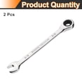 thumbnail image 3 of Uxcell 2pcs 12-Point Ratcheting Combination Wrench 3/8 Inch 72-Teeth 45# Carbon Steel, 3 of 7