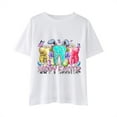 thumbnail image 1 of Gibobby Playera De Algodón Día de Pascua imprime camisas niño niña niños manga corta conejito camiseta niños niñas camisetas(Morado, 2-3 Años), 1 of 4