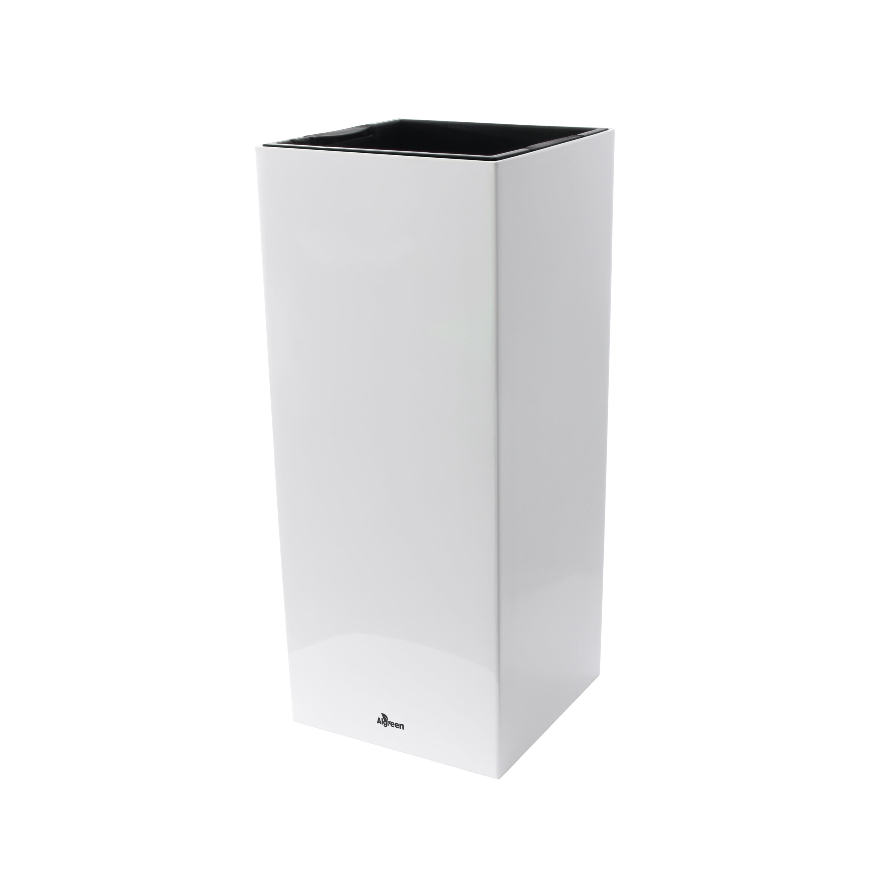 Algreen Modena 26" Self-Watering Planter, Pillar, Gloss White