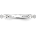 thumbnail image 3 of Solid Sterling Silver Stackable Expressions Rhodium-plated White Topaz Ring - Ring Size 7.0, 3 of 8