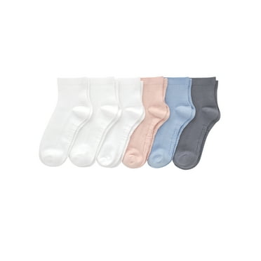 Hanes Women's Originals Supersoft Ankle Flat Knit Socks 6-Pack
