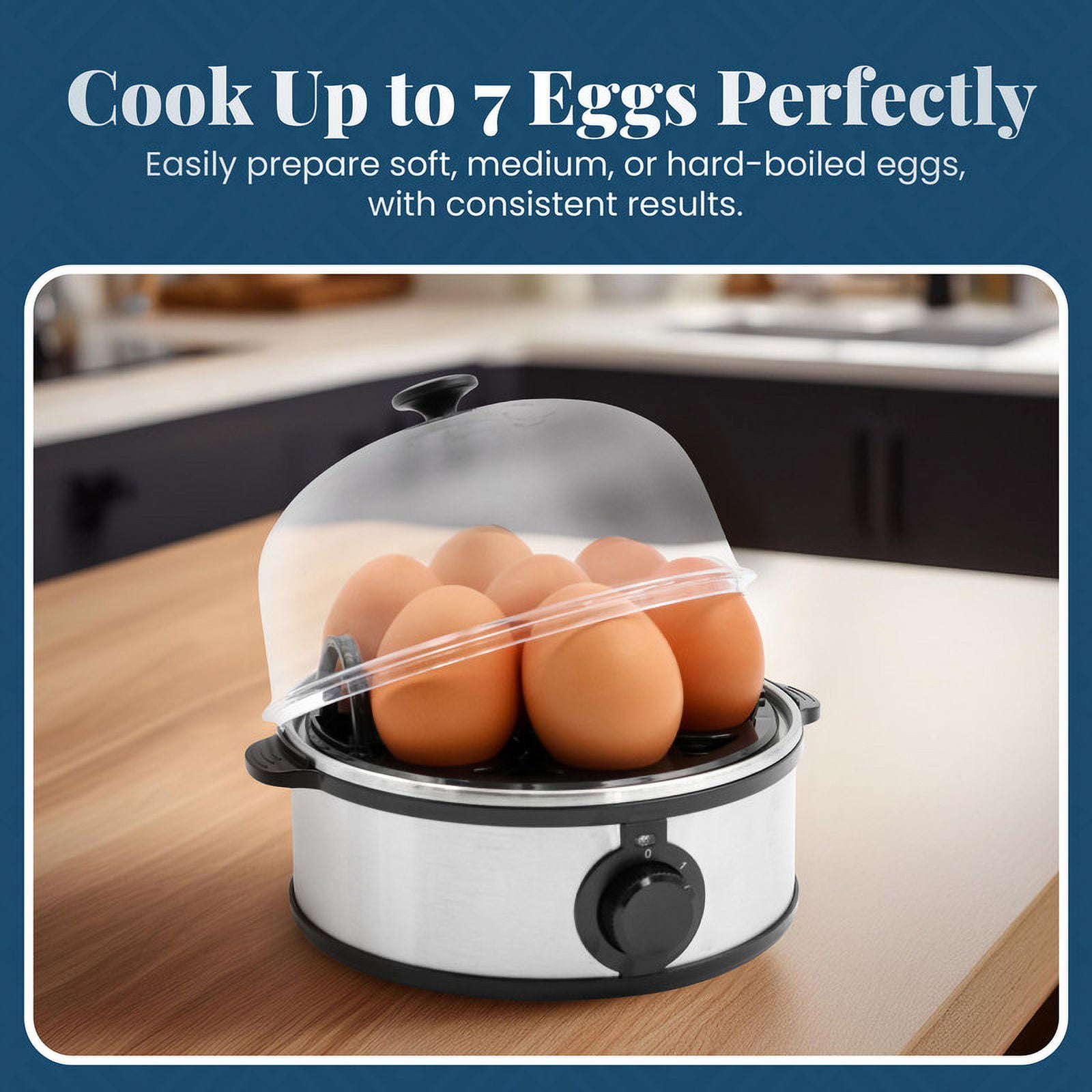 Elite Cuisine EGC865 Stainless Steel Automatic Egg Cooker