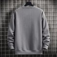 thumbnail image 4 of PNTUTB Men's Crewneck Solid Color Sweatshirt Long Sleeve Casual Warm Loose Hoodless Pullover Tops, 4 of 5