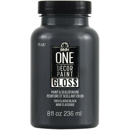 UPC: 0028995119132 | FolkArt ONE Decor Gloss Paint 8oz-Classic Black