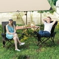thumbnail image 2 of Gymax 2PCS Camping Lounge Chair w/Detachable Footrest 4-position Backrest Carrying Bag, 2 of 10