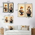 thumbnail image 4 of Designart "Vibrant Bonsai on Rock I" Tree Bonsai Framed Wall Art Set Of 2 - Orange Landscapes Framed Canvas Set For Living Room Decor, 4 of 7