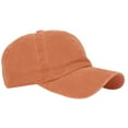 thumbnail image 2 of BASEBALL CAP Plain Dad Hat Low Profile Vintage Washed Pigment Adjustable (7fc046_Orange), 2 of 4