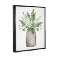 thumbnail image 3 of Stupell Industries Mixed Green Leaves Botanical Bouquet Jar Cursive Graphic Art Jet Black Floating Framed Canvas Print Wall Art, Design by Lettered and Lined, 3 of 5