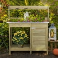 thumbnail image 4 of Alden design Light Green Fir, Wood and Metal Potting Bench, 4 of 8