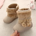 thumbnail image 3 of BRIGHTFUFU 1 par de bonitas botas de nieve para bebé, zapatos de bebé de fondo suave para bebé, invierno, prewalker, 3 of 8
