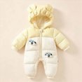 thumbnail image 2 of 0-6 Months Infant Baby Boys Girls Snowsuits Hooded Romper Zipper Onsie Jumpsuit Outwear Jackets Infant Winter Clothes, 2 of 7