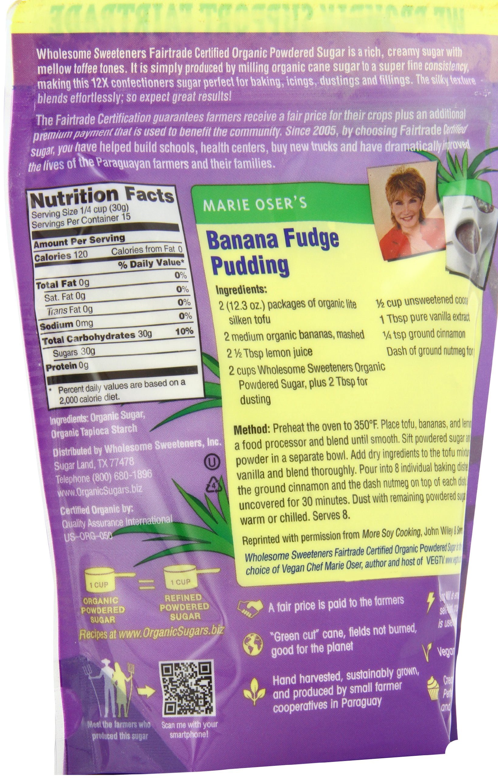 Wholesome Organic Powdered Confectioners Sugar, 16oz, Pack of 6 (1 Pound (Pack of 6))