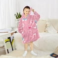 thumbnail image 6 of FORMRS Wearable Blanket Hoodie with Sleeves for Kids Cozy Flannel Sweatshirt, Love Connection, 6 of 7