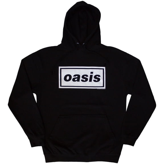 Oasis Unisex Pullover Hoodie Sweatshirt Decca Logo (Black)