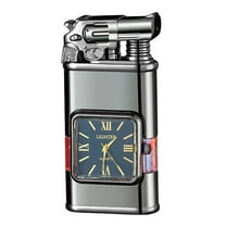 IMossad Electric Lighter Rechargeable Watch Lighter, USB Arc lighters, Windproof Dual Arc Plasma Lighters,Gray