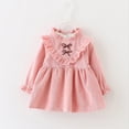 thumbnail image 2 of KAUOD Kids Girls Confetti Birthday Dress Korean Version Of Fashion V Shaped Wooden Ear Edge Girls Dress Foreign Trade, 2 of 4