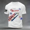 thumbnail image 4 of Ramiter Men's 250th America Anniversary Casual Printed T-Shirt American Flag Shirt Men 250 Years of Freedom Shirt(White,2XL), 4 of 6