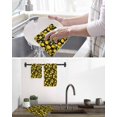 thumbnail image 6 of Orange Lemon Kitchen Dish Towels for Drying Dishes Set of 4, Spring Leaves Flower Pastoral Botanical Waffle Weave Microfiber Terry Hand Tea Bathroom Towels Quick Dry & Absorbent Towel 12x12, 6 of 7