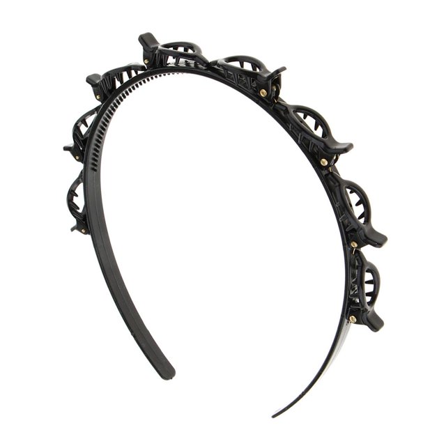 Diadema de doble capa Baoblaze para mujer Negro