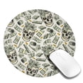 thumbnail image 2 of Disketp Skull with Cash Small Mouse Pad 7.9x7.9 Inches,Washable Round Mousepad for Office Laptop Computer,Non-Slip Rubber Base Mouse Pads for Wireless Mouse, 2 of 8
