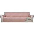 thumbnail image 1 of Housse de Sofa Matelassée Réversible 4 Places, Protecteur de Meuble Résistant à l'Eau, Housse de Canapé Lavable avec Mousse Antidérapante et Sangles Élastiques pour Enfants, Chiens, Animaux (XX Grand, Rose/beige), 1 of 7