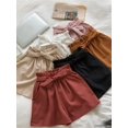 thumbnail image 3 of Women Casual High Waist Bow Tie Wide Leg Loose Shorts Summer Beach Hot Pant, 3 of 4