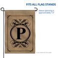 thumbnail image 4 of Anley Classic Monogram Letter P Garden Flag, Double Sided Family Last Name Initial Yard Flags - Personalized Welcome Home Decor - Weather Proof & Double Stitched - 18 x 12.5 Inch, 4 of 4