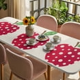 thumbnail image 3 of Red Apples Table Cloths for 8 Foot Rectangle Tables, Watercolor Botanical Modern Abstract Art Patio Waterproof Elastic Fitted Tablecloths, Washable Rectangular Table Cover for Camping, 3 of 8