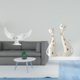 thumbnail image 2 of Estatua De Gato ángel, Figura De Resina, Artesanía, Decoración, Adorno, Escultura Para Oficina, Inauguración De La Casa, Estantería, Pasillo, Escritorio, Comedor, Repisa, Mesa, 2 of 8
