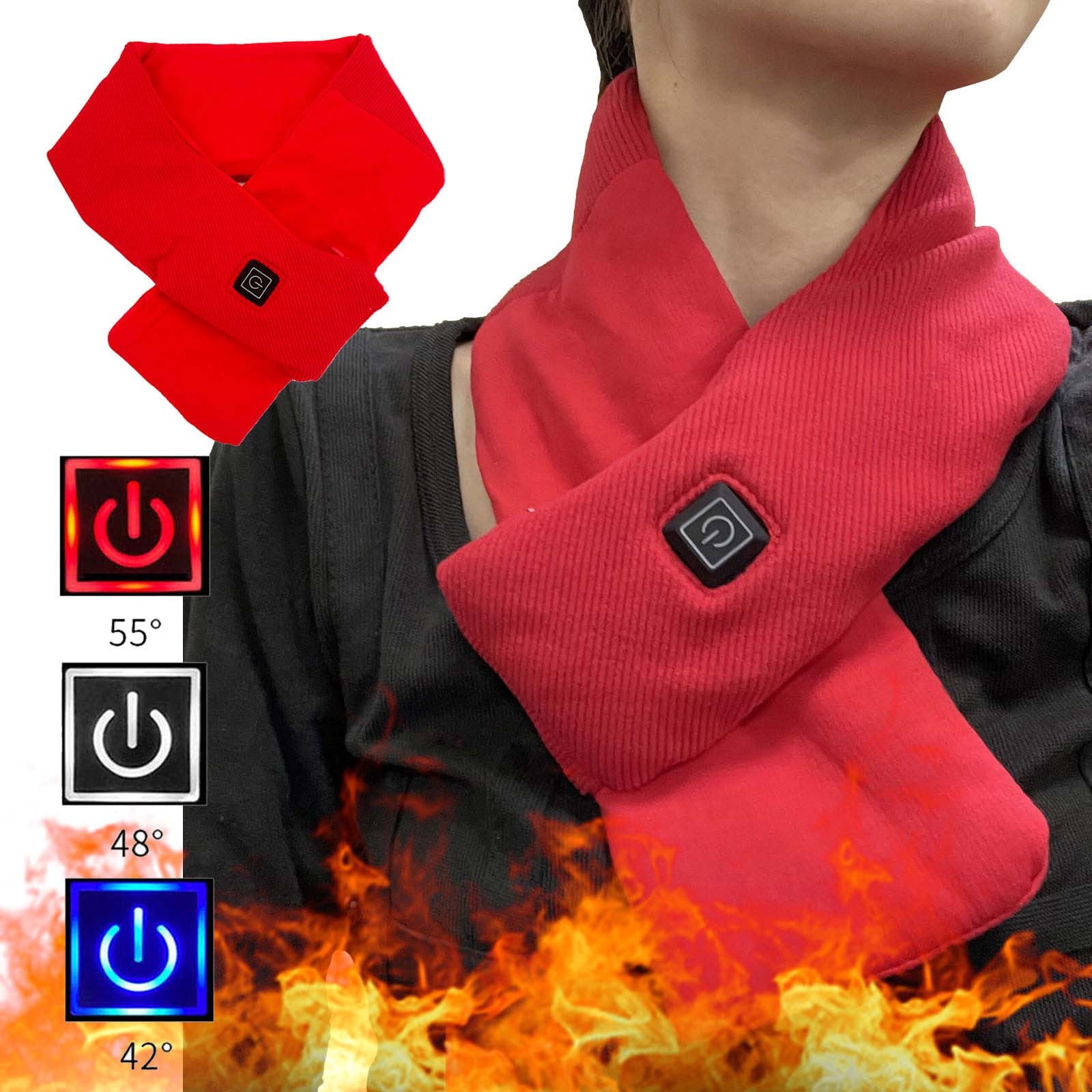 Electric Heated Scarf Women USB Heating Scarf with Neck Heating Pad