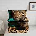 thumbnail image 5 of Erosebridal Wild Cheetah Leopard Wildlife Comforter Sets Full Size, Navy Blue Rose Flower Comforters & Duvets, Reversible 3pcs, 5 of 7