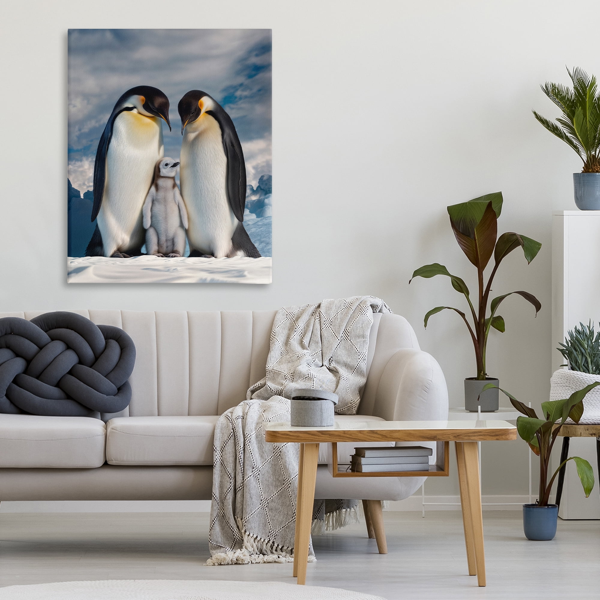 Stupell Industries Penguins In The Wild Canvas Wall Art, design by Scott Stulberg