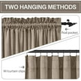 thumbnail image 3 of Camel Beige Velvet Curtains - Stylish Thermal Insulated Privacy Drapes for Office, Soft Noise Reducing Curtains, Neutral Tone Home Decor, W52 x L92, 2 Panels, 3 of 9