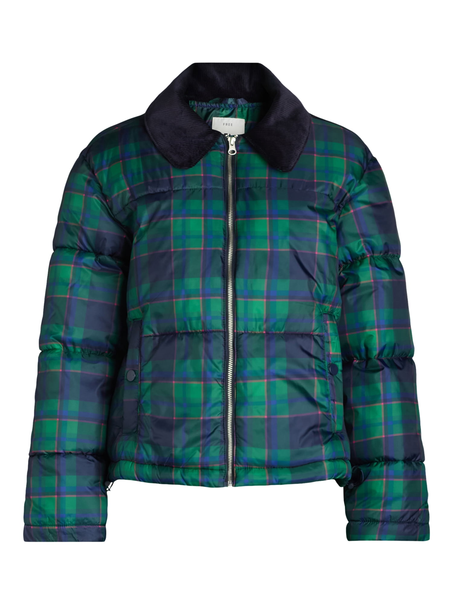 Free Assembly Women's and Women's Plus Short Puffer Jacket, Sizes XS-4X