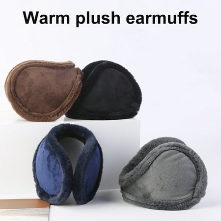 

GROFRY Ear Flap Wear Resistant Cold Resistant Windproof Unisex Foldable Ear Warmers Soft Plush Ear Muffs for Outdoor