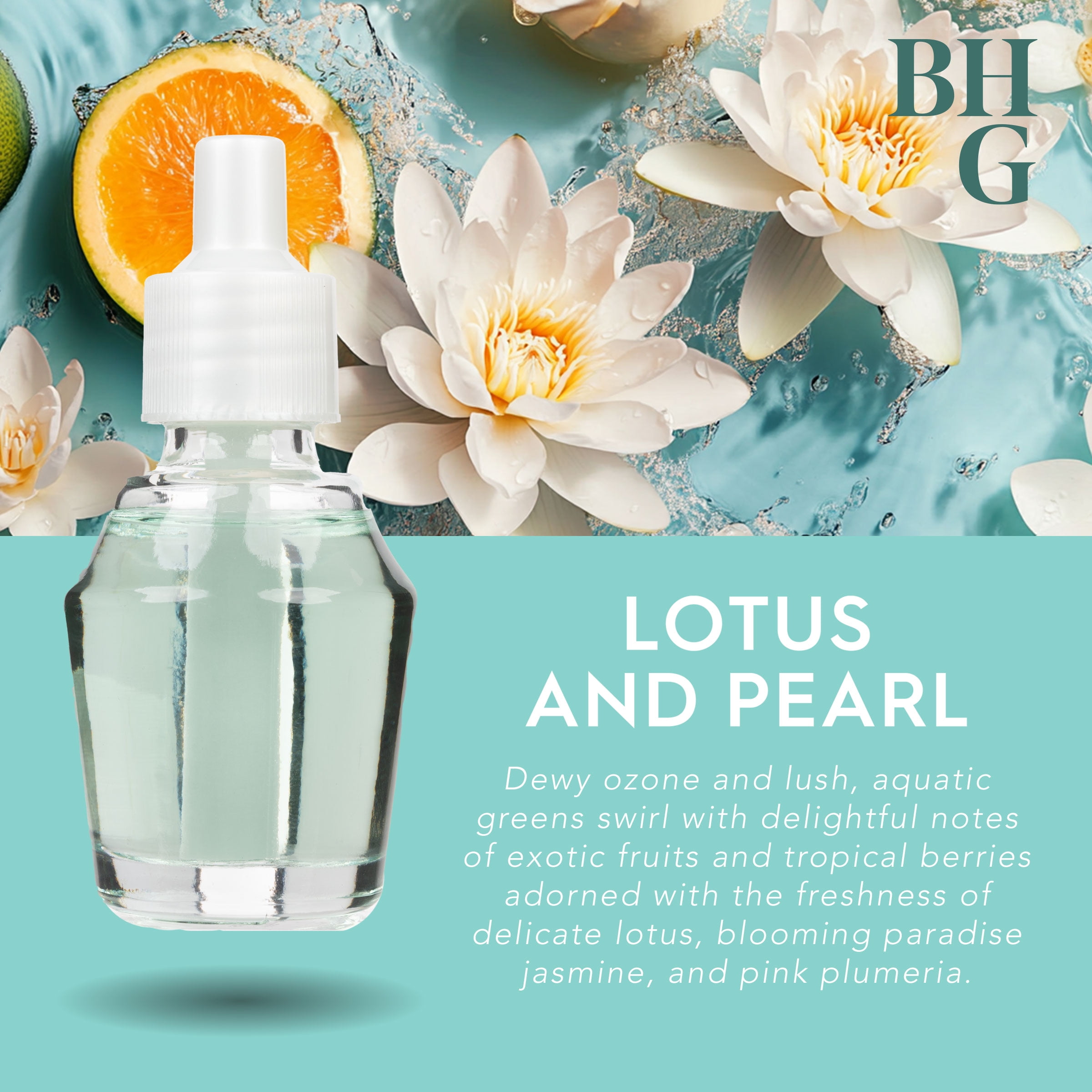 (2 pack) Better Homes & Gardens Aroma Accents Fragrance Oil, Lotus & Pearl