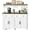 White1, variant on HAUXITIO Storage Cabinet Buffet with Drawers and Charging Station,Coffee Bar Cabinet,Sideboard with Barn Doors,Wine Rack and Hooks,Blue