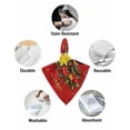thumbnail image 6 of Red Christmas Tree Cloth Napkins Set of 6, Xmas Tree Snowflake Poinsettia Washable Reusable Dinner Cocktail Napkin for Kitchen Party Wedding Banquet Holiday Baby Shower Table Decor, 6 of 7